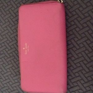 - Kate spade hot pink wallet with zipper